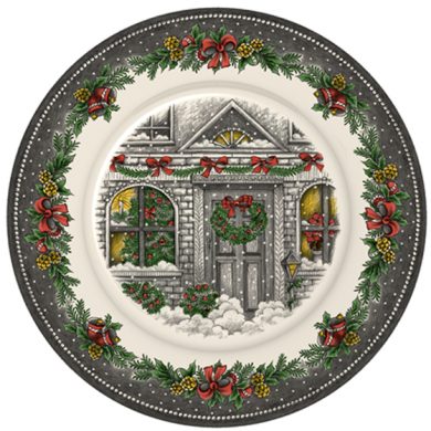 Christmas Homes Dinner Plate - Royal Stafford